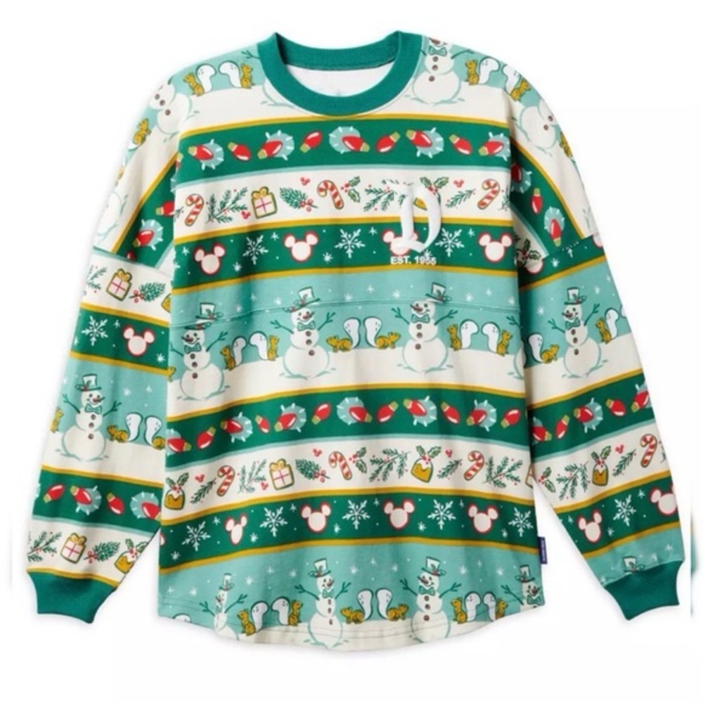 Disney Spirit Jersey Christmas Holiday Snowman size small